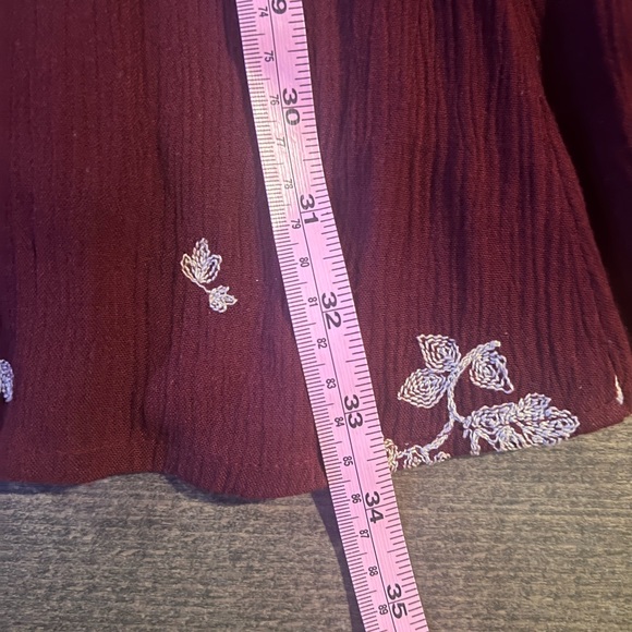 Burgundy Bohemian Dress - Picture 3 of 6